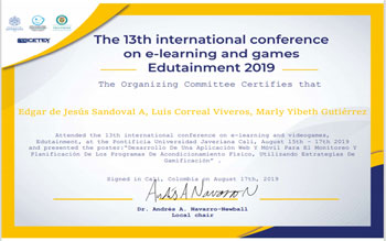 13th International Conference on e-learning and Games Edutainment 2019