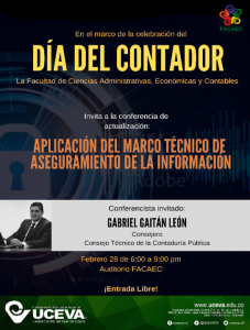 Publicidad de Conferencia de Actualización del Marco Técnico de Aseguramiento de la Información