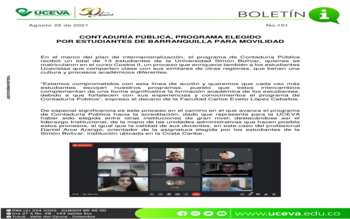 Contaduría Publica Programa para Movilidad de Estudiantes de Barranquilla
