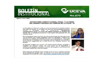 Conversatorio Garantismo Constitucional Penal y la Crisis del Debido Proceso en Tiempos de  Covid-19 19 de Agosto del 2020